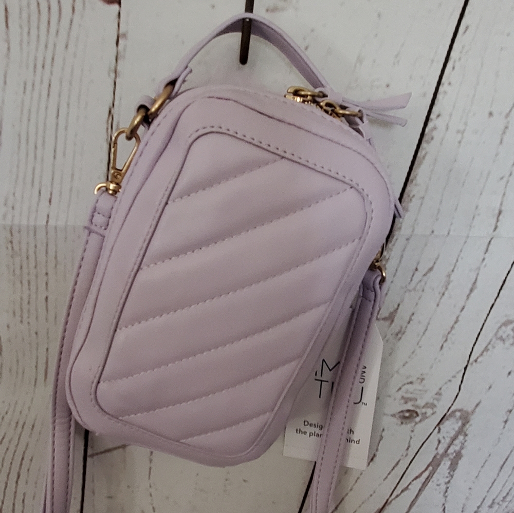 Lavender Quilted Crossbody Bag - Women